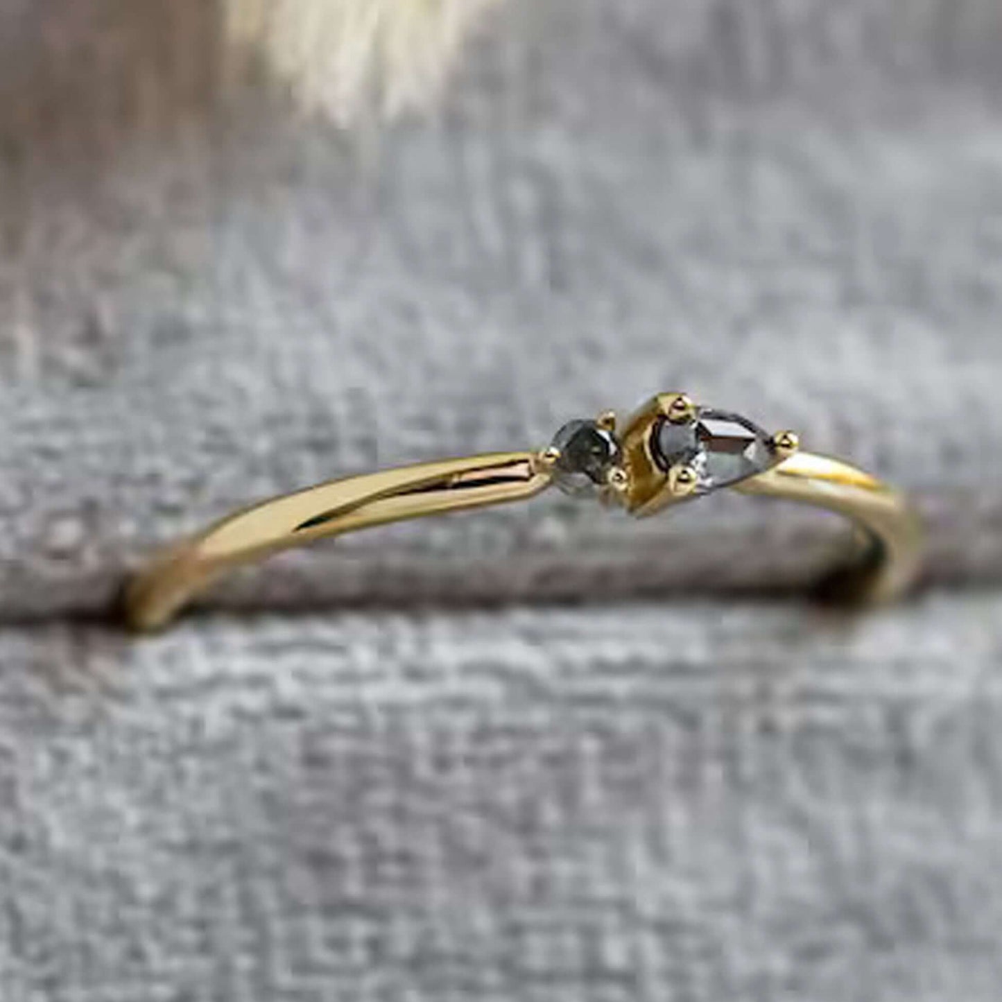 2 Stone Engagement Ring,