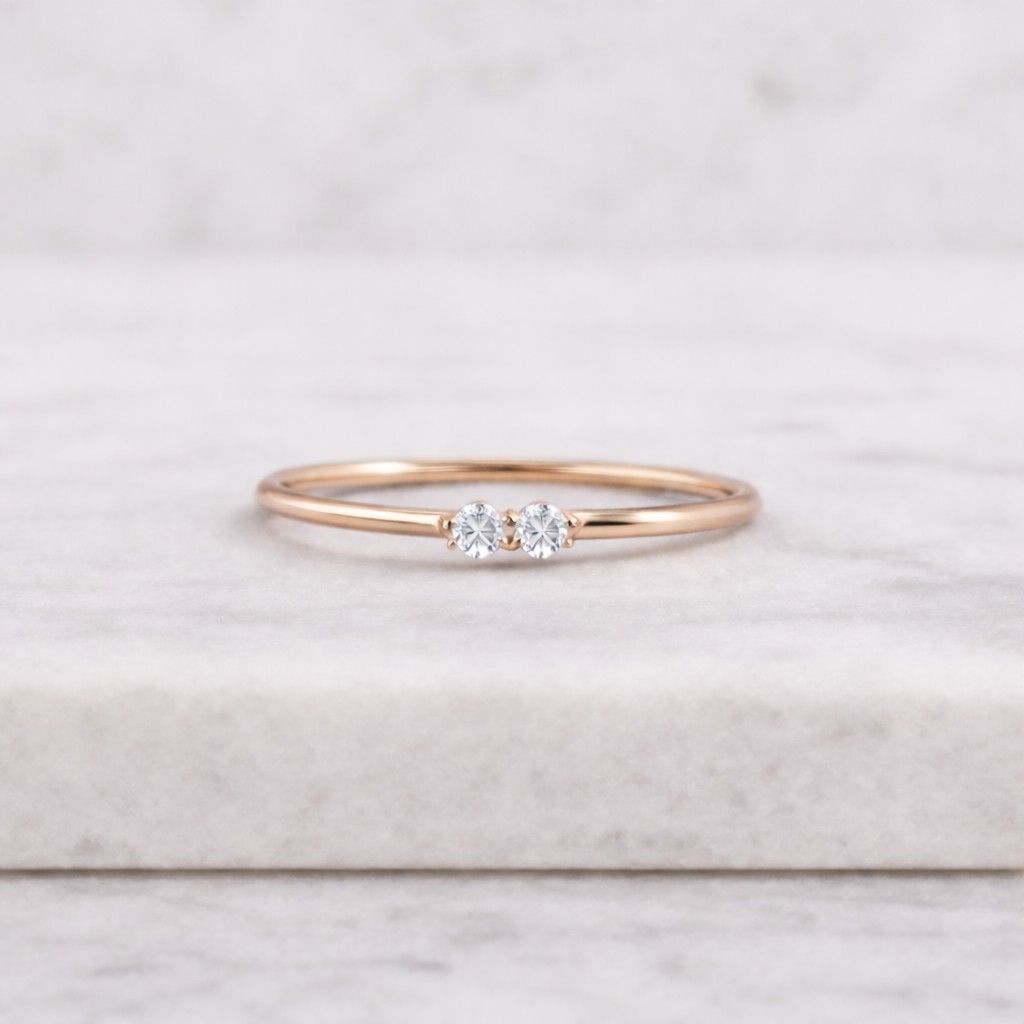 2 stone wedding band