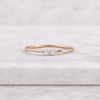 Two Stone Lab Grown Diamond Band Minimalist Wedding Ring