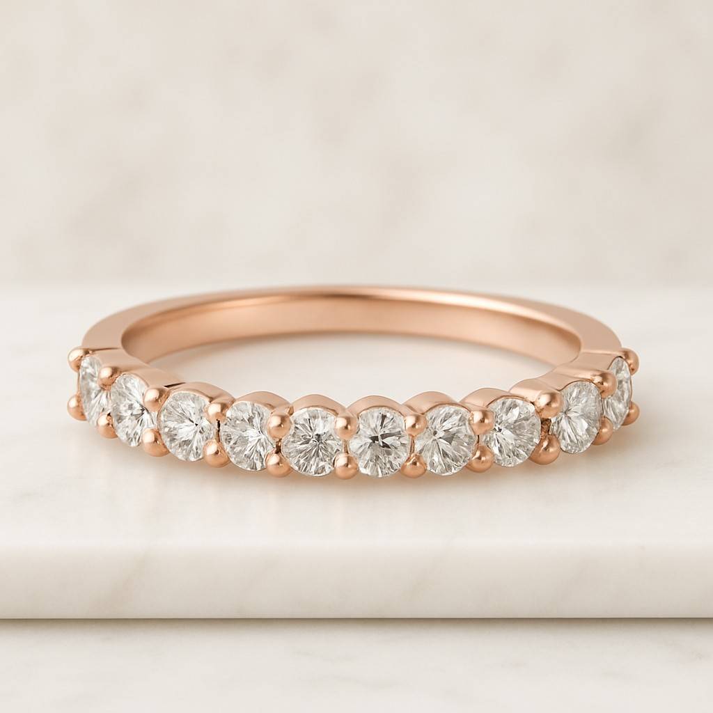 2 carat Lab Grown Diamond Eternity Band Womens Diamond Eternity Ring With 3mm Round Cut Diamonds in Full Eternity