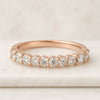 Classic Round Cut Half Eternity Diamond Wedding Ring