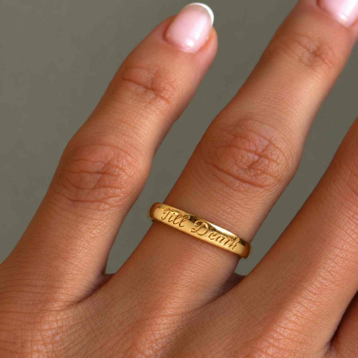 2pcs Floral Engraved Wedding Band Set, 10K/14K/18K Solid Gold Matching Rings, His and Hers Engraved Wedding Bands, Birth Flower Couple Rings
