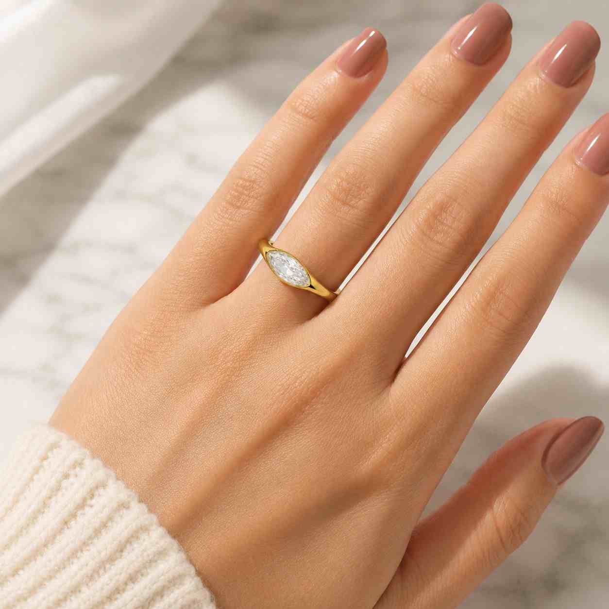 3.00 ct emerald cut lab grown diamond ring, twisted vine shank in 14k gold 