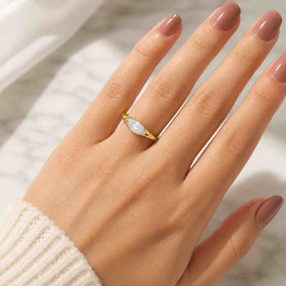 3.00 CT Emerald Cut Lab Grown Diamond Ring, Twisted Vine Shank in 14K Gold 