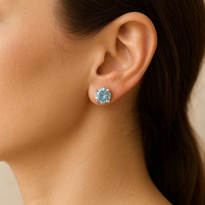 3.00 Ct Round Cut Diamond Stud Earrings Natural HPHT VVS1 Certified