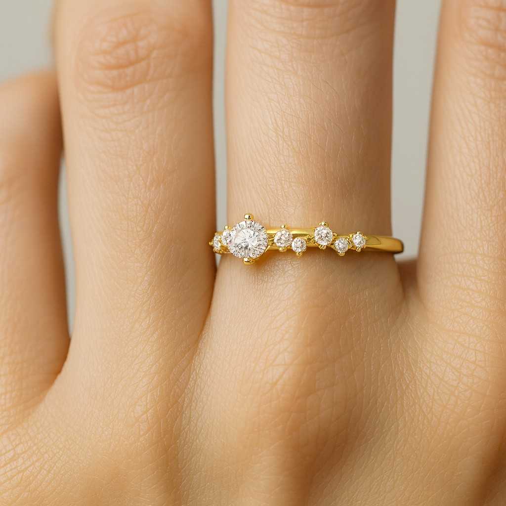 3.00 MM Round Brilliant Cut Lab Diamond Band  EF-VS Dazzling Half Eternity Wedding Band  Bridal Set 14K White Gold Band  Stackable Band