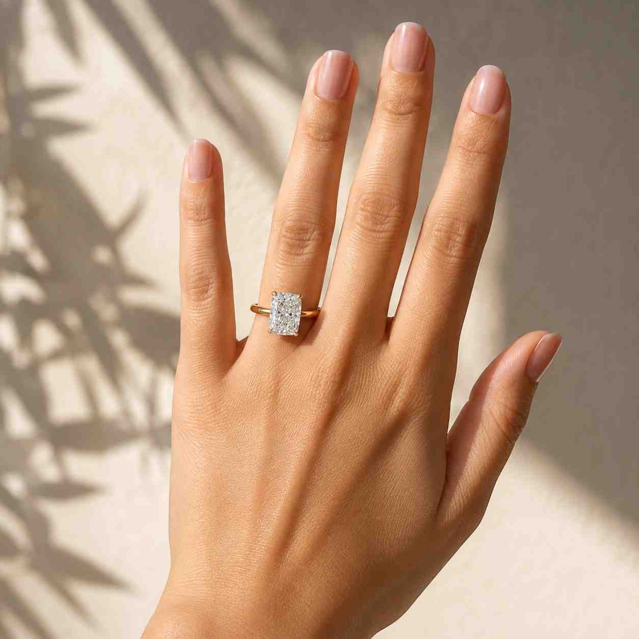 3.03 CT D VS1 Elongated Cushion Cut Engagement Ring, Lab Grown Diamond Ring GIA Certified, Hidden Halo 14k Gold, Luxury Solitaire Ring