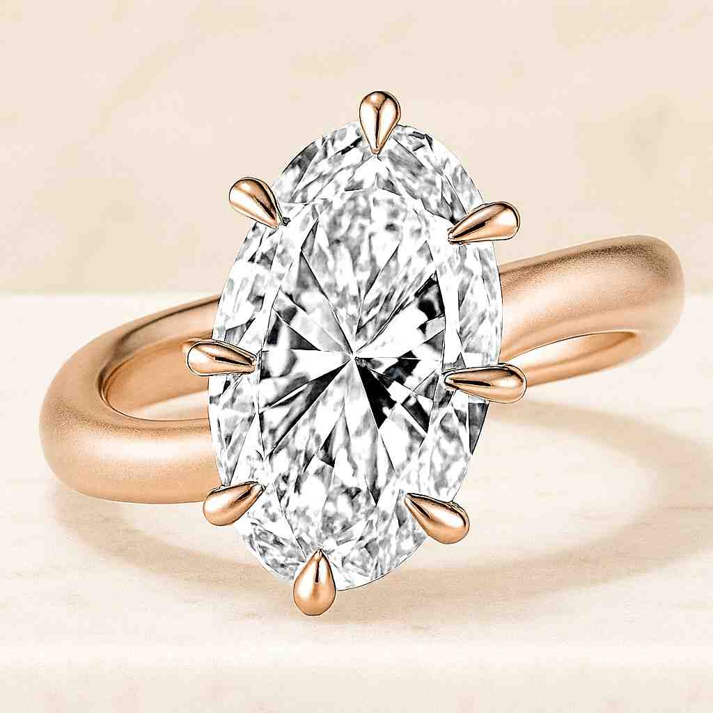 3.0CT Oval Cut Moissanite Hidden Halo Engagement Ring 14K Solid Gold Ring Oval with Side Oval Stone Band Wedding Ring Anniversary Gifts Her