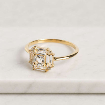 3.0 CT Asscher Cut Moissanite Engagement Ring, Triple Claw Prong, 925 Solitaire Ring For Women, Anniversary Ring, Birthday Gift For Women's