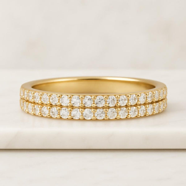 3.50MM Brilliant Round Cut Moissanite Band U Prong Set Full Eternity Wedding Band Matching Band For Engagement Ring Best Ring For Gift