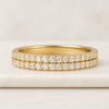 Dual Row Pave Set Lab Grown Diamond Wedding Band For Her