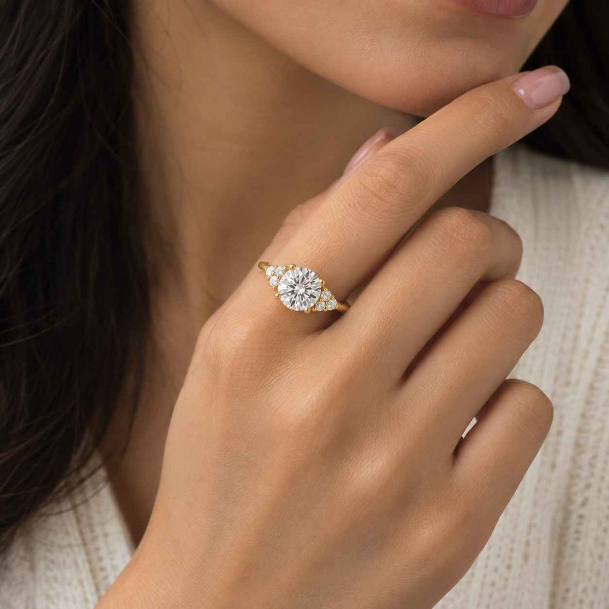 3.50 Carat Halo Oval Cut Engagement Rings Oval Cut Diamond Halo Ring Oval Cut Moissanite Halo Ring Unique IGI Certified Lab Grown Diamond
