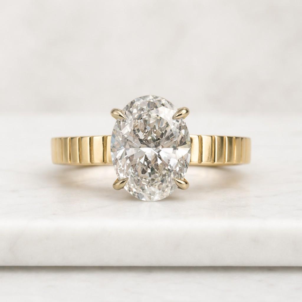 3.5mm cigar band two tone ring