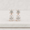 Round Cut Lab Grown Diamond Pear Drop Earrings