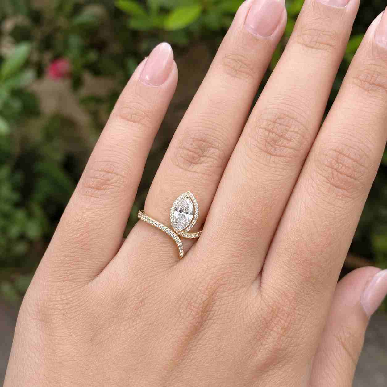 3ct lab grown marquise diamond engagement ring| e-f,vvs2-vs1 | excellent cut | igi certified | vintage filigree 14k yellow gold marquise cut
