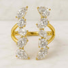 Customizable Open Gap Diamond Wedding Band