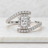Radiant Cut Lab-Grown Diamond With Pave Bypass Set Engagement Ring