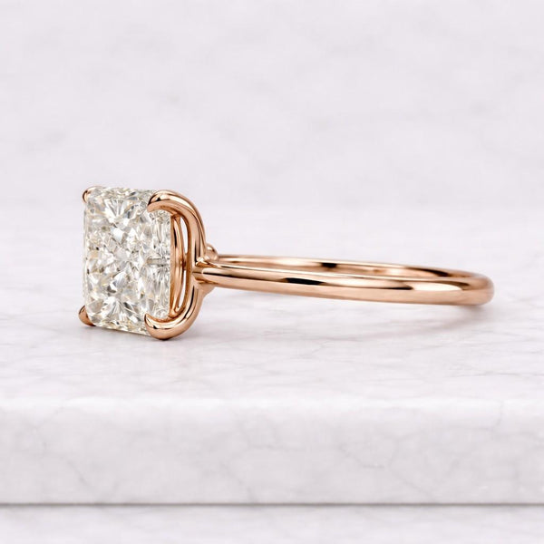 3 CT East West Radiant Diamond Ring