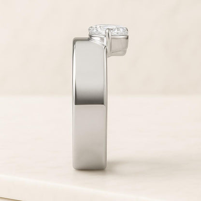 3 CT Lab Grown Diamond Oval Diamond Women Wedding Ring Set