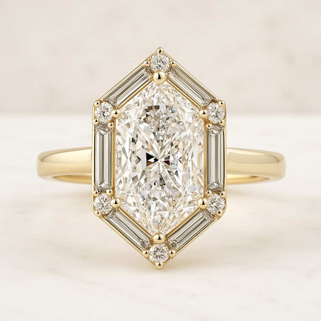 3 CT Marquise Cut Moissanite Engagement Ring Set 14K18K Solid Gold Round Half Eternity Band Vintage Anniversary Wedding Bridal Set Gift