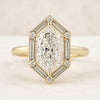 1.00 Carat Hexagon Cut Lab-Grown Diamond Engagement Ring