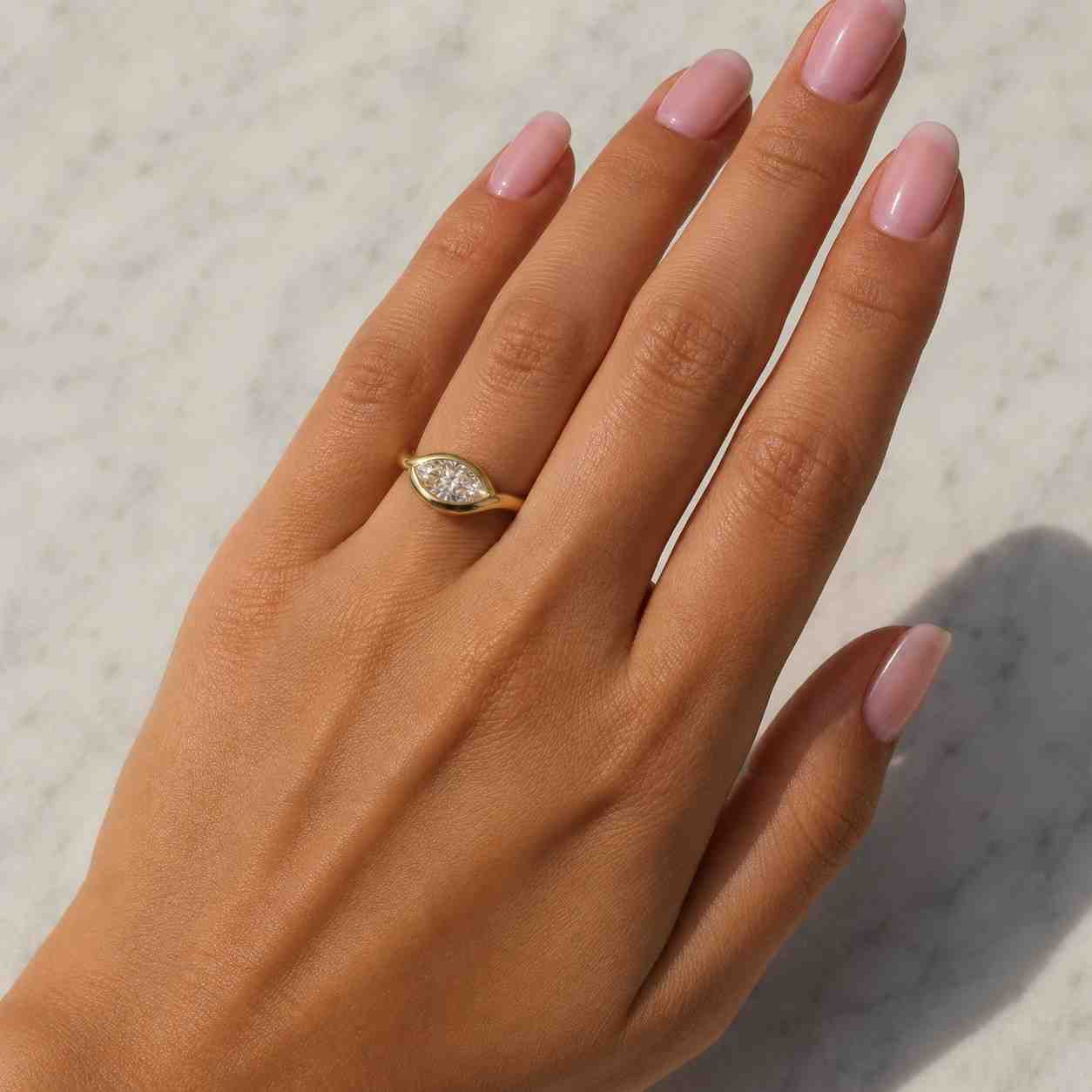 3 ct oval cut lab grown diamond ring set | hidden halo engagement ring | marquise accent wedding band set | oval diamond bridal ring set
