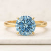 Vivid Blue Diamond Solitaire Engagement Ring