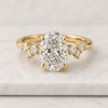Oval Cut Lab-Grown Diamond Pave Set Engagement Ring For Her