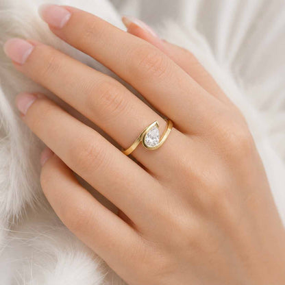 3 Carat D Color VVS2 Clarity IGI Certified Oval Cut Lab Grown Trendy EAST to WEST Style Diamond Solitaire Engagement Ring 14k White Gold
