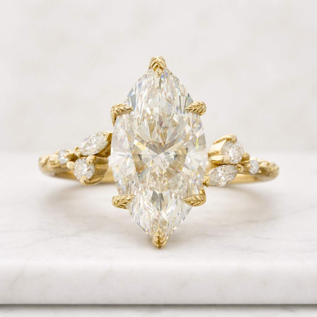 3 ct marquise cut engagement ring