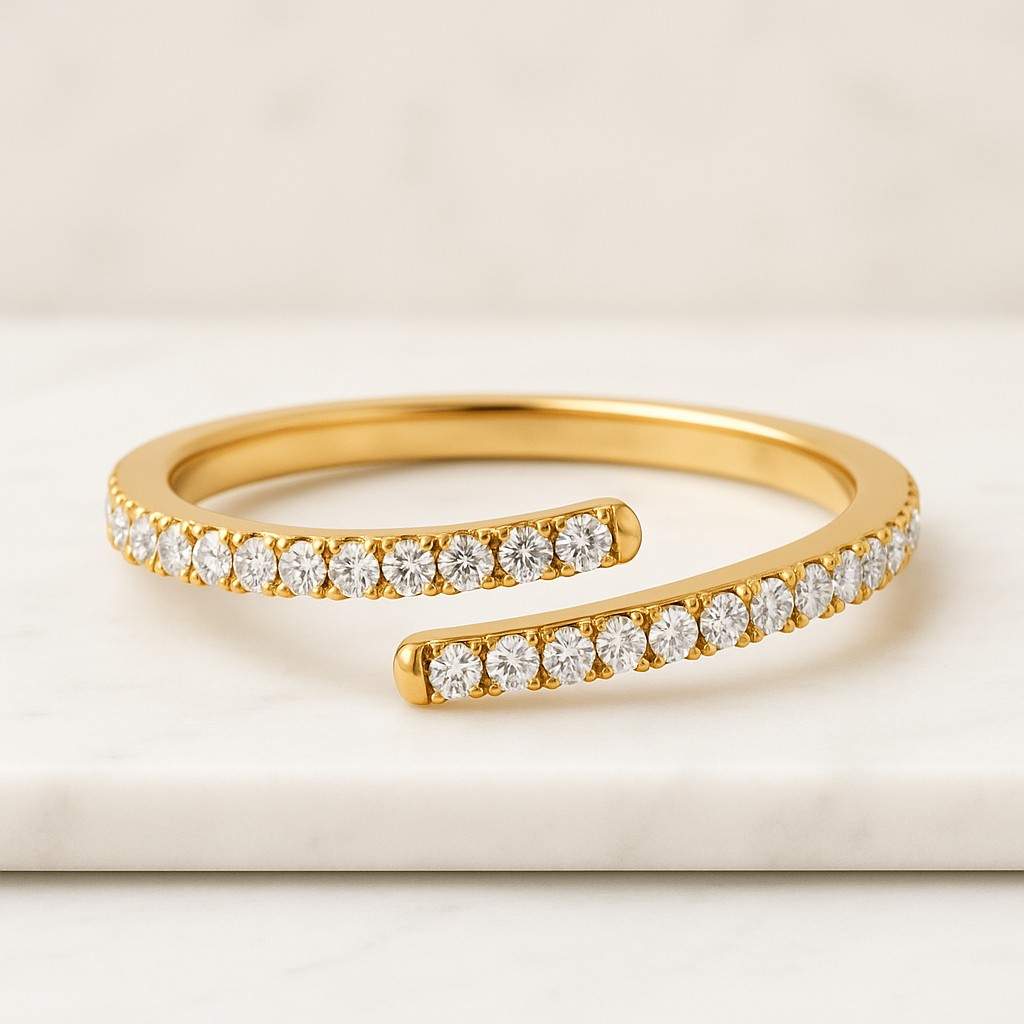 3 Ct Round Cut HPHT Diamond Ring Lotus Petal Setting – 925 Silver 14K Gold Plated  Pavé Engagement Ring  Natural Earth Mined Diamond