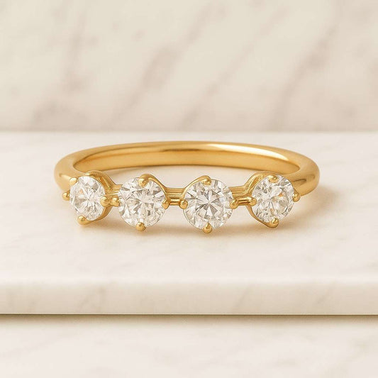 3 MM Round Diamond Eternity Band Lab Created Diamond Wedding Band