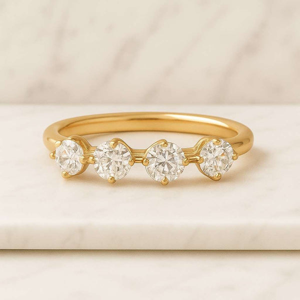 3 MM Round Diamond Eternity Band Lab Created Diamond Wedding Band