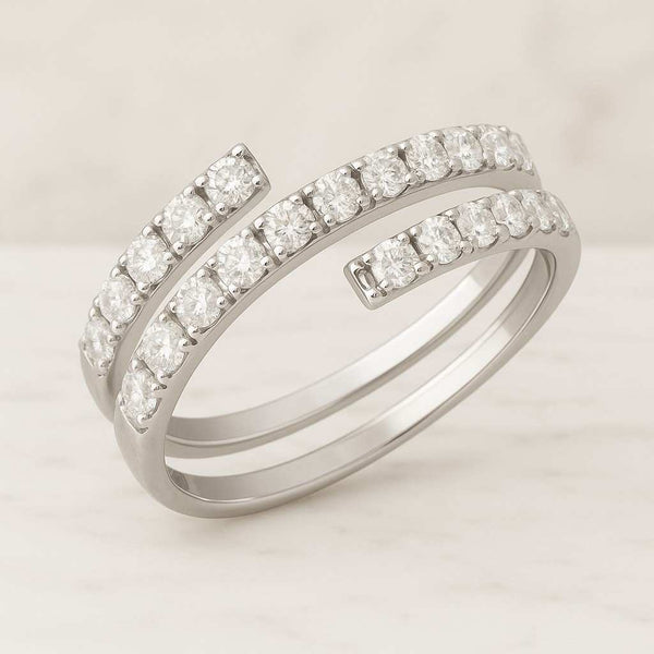 3 MM Wide Round Lab grown Diamond One Side Pave Wedding Band Minimalist Band Half Eternity Stacking Band Christmas Gift Anniversary gift