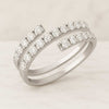 Round Cut Lab Grown Diamond Wrap Wedding Band