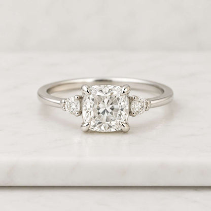 3ct Oval Cut, E, VVS2, IGI Certified Trilogy lab created Engagement Ring, Oval Cut Diamond Ring, three Stone Anniversary Ring, Gift for Her.