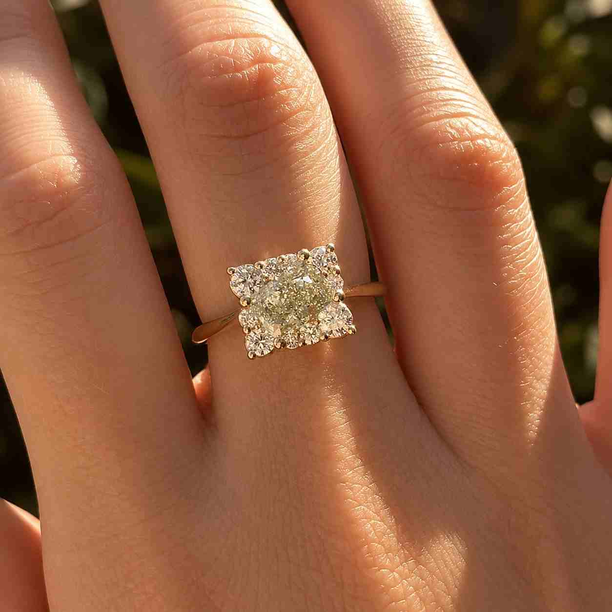 3ct Princess Cut Infinity Twist Engagement Ring in IGI Certified Lab Grown Diamond or Moissanite in 10K or 14K White, Yellow, or Rose Gold

