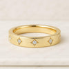 14k Gold Distance Diamond Wedding Band