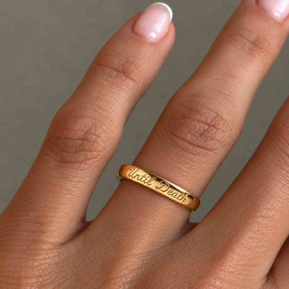 3mm "Till Death Do Us Part" Band Wedding Band

