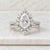 1.55 CT Pear Lab-Grown Diamond Bridal Ring Set