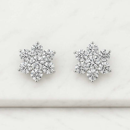 Diamond Stud Earrings, Certified Diamond Studs, Round Diamond Stud Earrings, Lab Grown Diamond Studs