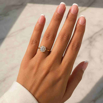 4.0 CT Marquise Moissanite Halo Engagement Ring Milgrain Filigree Pave Band Solid White Gold Art Deco Twisted Bridal Ring

