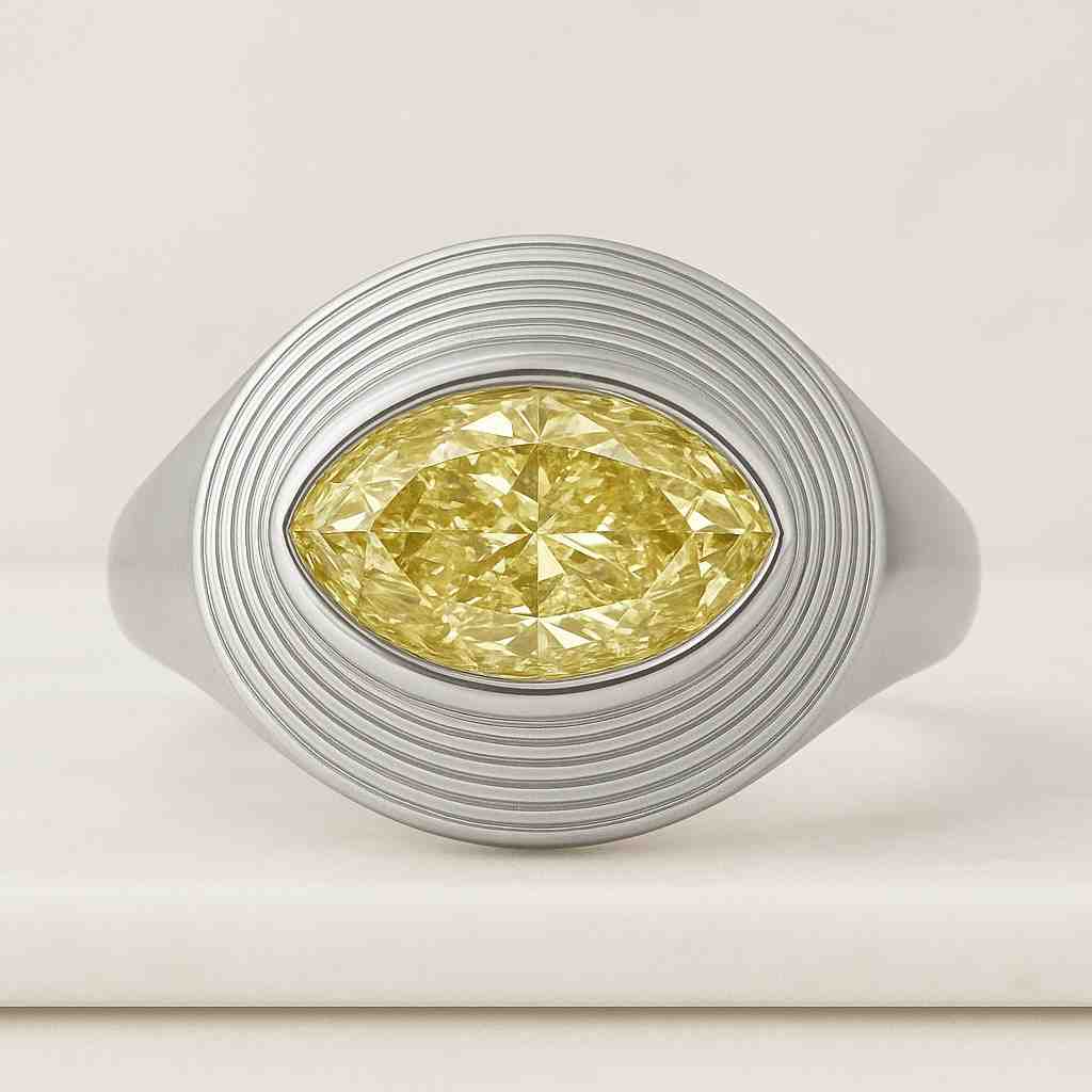 4CT Vivid Yellow Lab Grown Diamond Ring IGI Certified Solitaire Vivid Yellow Radiant Cut Lab Grown Diamond Engagement Ring IGI Certified  Gold Platinum or Silver