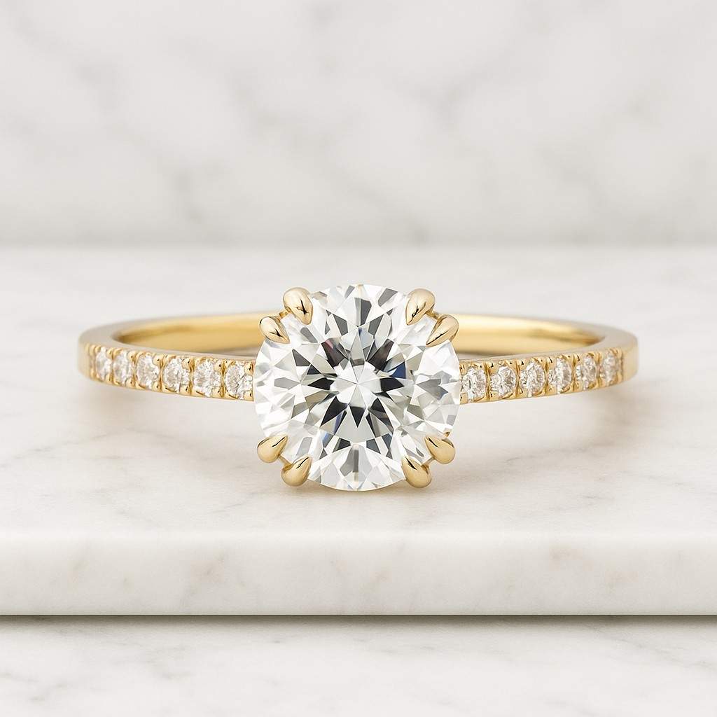 4CT Round Cut Moissanite Stone Engagement Ring Solitaire Proposal Ring Anniversary Ring Gift