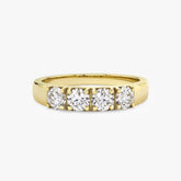 4MM Round Cut Diamond Half Eternity Wedding Band