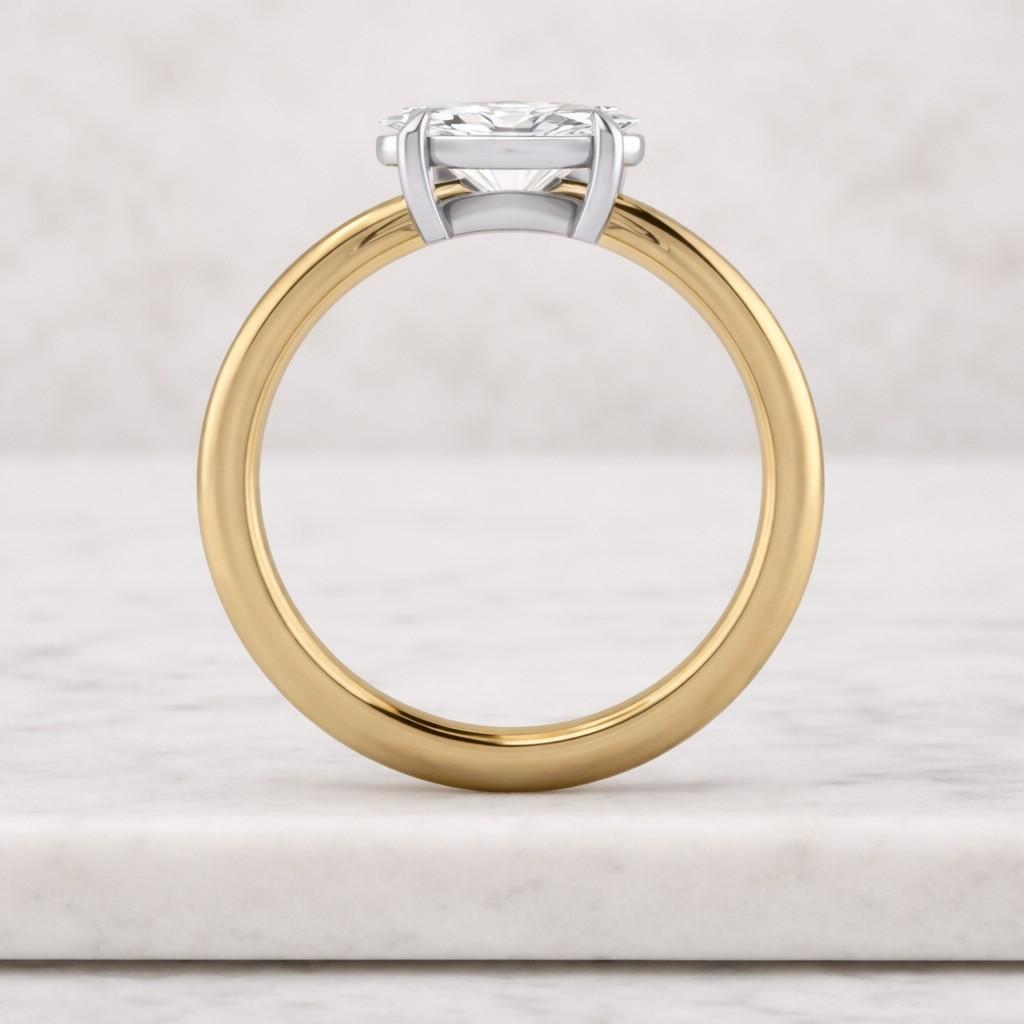 4 ct asscher cut moissanite engagement ring