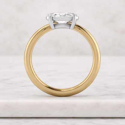 4 CT Asscher Cut Moissanite Engagement Ring