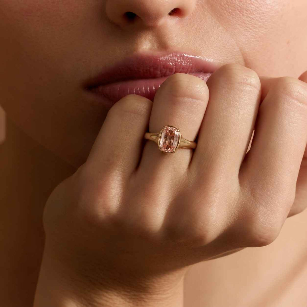 4 CT Elongated Cushion Cut Moissanite Engagement Ring, Hidden Halo Cushion Cut Engagement Ring, 10k Solid Gold Solitaire Diamond Ring
