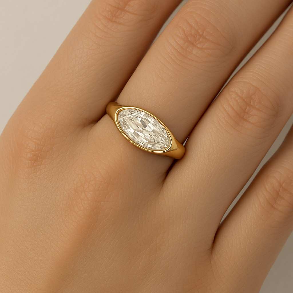 4 CT Oval Cut Lab Grown Engagement Ring Lab Diamond With IGI Certified Ring 14K Solid Gold Hidden Halo Ring Wedding Anniversary Ring