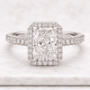 4 Carat D color VVS2 Clarity IGI CERTIFIED Radiant Cut Lab Grown Ring